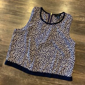 Aqua cheetah print tank top